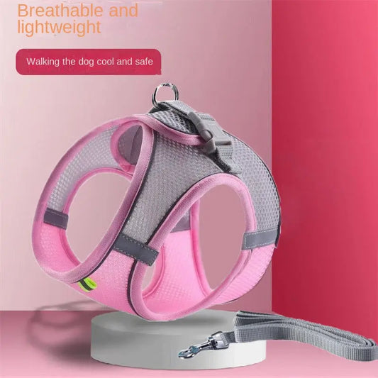 Adjustable Reflective Breathable Mesh Pet Harness for Cats and Dogs with Leash for Outdoor Use eprolo
