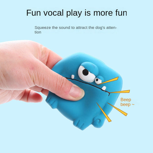 Cute Monster Shaped Latex Squeaky Dog Toy Durable and Easy to Clean Pet Toy eprolo