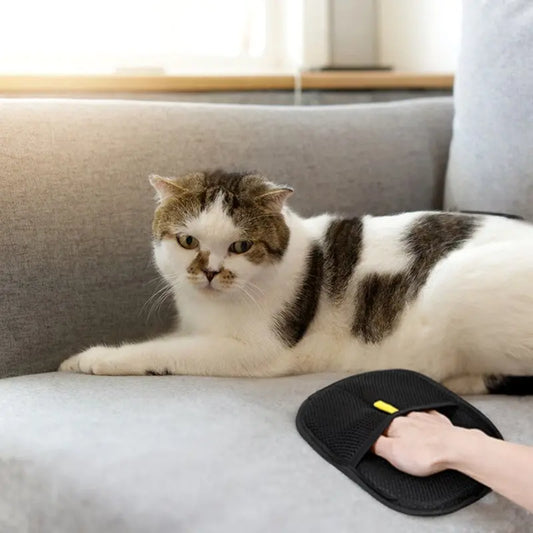Static Pet Hair Removal Gloves - 3-in-1 Grooming, Deshedding & Multi-Surface Hair Remover for Dogs & Cats eprolo