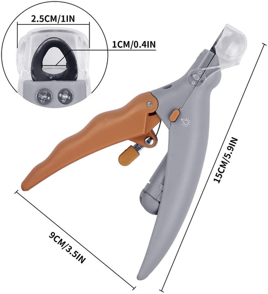 Peti Nail clipper Pet LED Lighted Nail Clipper Cat & Dog Cleaning Scissors Beauty Glow Nail Clipper eprolo