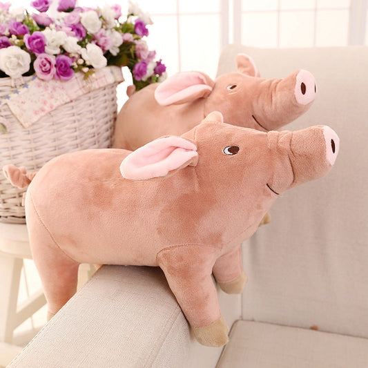 Cute Realistic Pig Plush Toy Pig Doll Stuffed Animal Sleeping Comfort Doll eprolo