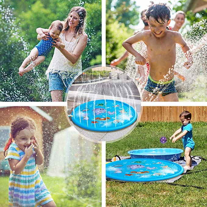 170 CM Summer Children's Baby Play Water Mat Games Beach Pad Lawn Inflatable Spray Water Cushion Toys Outdoor Tub Swiming Pool eprolo
