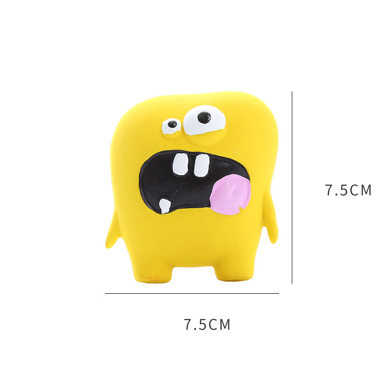 Cute Monster Shaped Latex Squeaky Dog Toy Durable and Easy to Clean Pet Toy eprolo