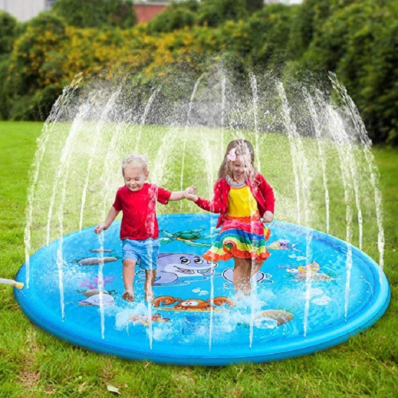 170 CM Summer Children's Baby Play Water Mat Games Beach Pad Lawn Inflatable Spray Water Cushion Toys Outdoor Tub Swiming Pool eprolo