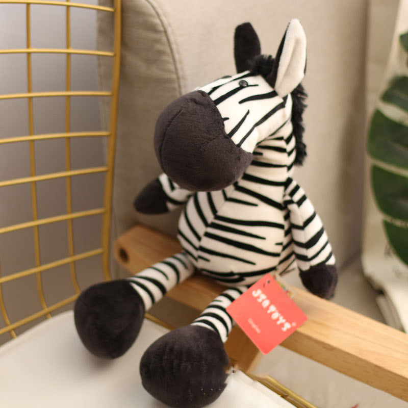 25cm Forest Animal Doll Giraffe Elephant Lion Monkey Dog Tiger Activity Gift Children's Birthday Plush Toy eprolo