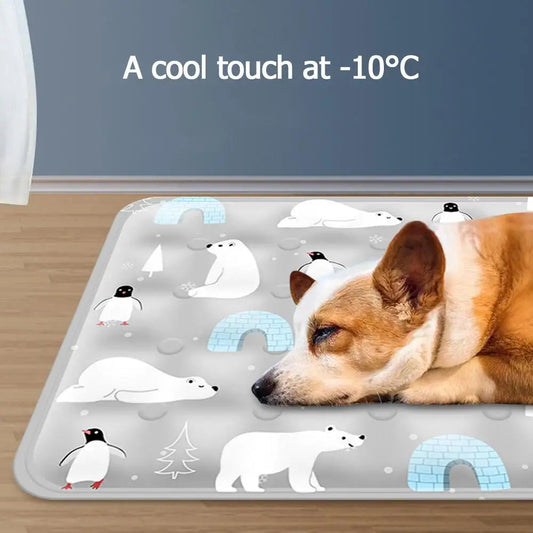 Summer Pet Cooling Pad Ice Crystal Gel Cool Down Cat To Dog Pet Grasp Bed Resistance Collapsible Rectangle Pad Accessories eprolo