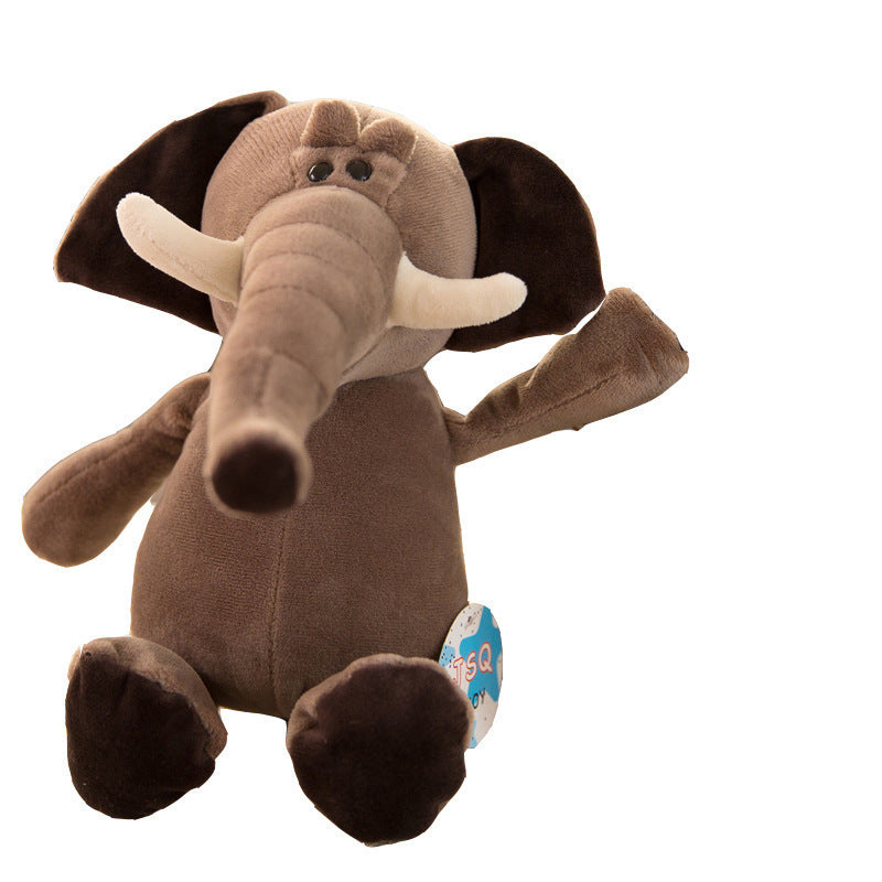 25cm Forest Animal Doll Giraffe Elephant Lion Monkey Dog Tiger Activity Gift Children's Birthday Plush Toy eprolo