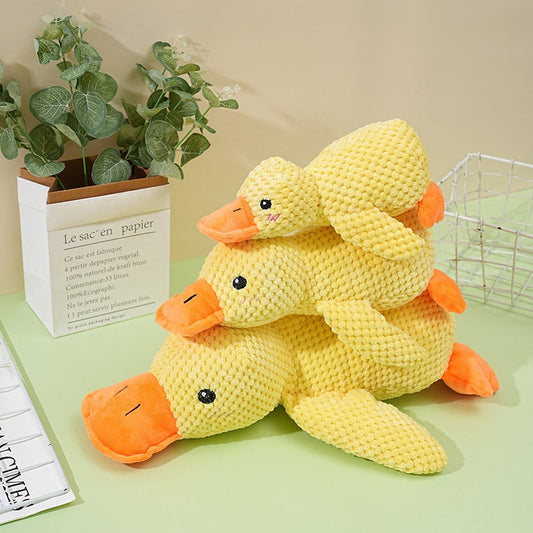Dogs' Plush Companion Duck Toy for Biting and Teeth Cleaning with Sound, Fun for Cats and Pets - Charging Duck eprolo