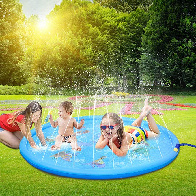 170 CM Summer Children's Baby Play Water Mat Games Beach Pad Lawn Inflatable Spray Water Cushion Toys Outdoor Tub Swiming Pool eprolo