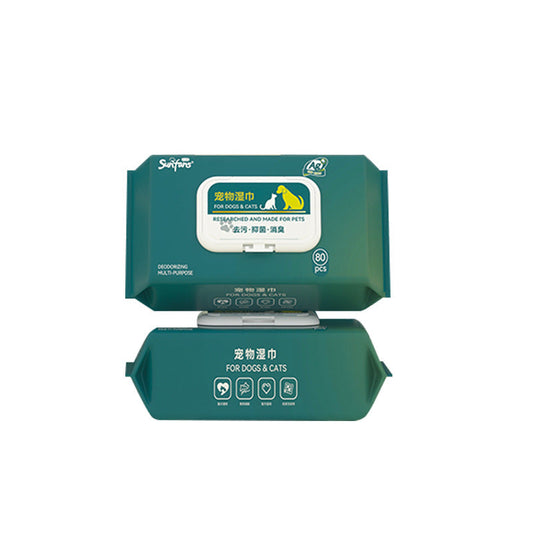 Pet Wet Wipes 80 Sheets Dog Cat Wet Tissues No Rinse Cleaning Eye Tear Stains Body Supplies Wet Tissues eprolo