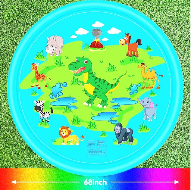 170 CM Summer Children's Baby Play Water Mat Games Beach Pad Lawn Inflatable Spray Water Cushion Toys Outdoor Tub Swiming Pool eprolo
