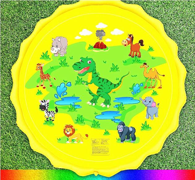 170 CM Summer Children's Baby Play Water Mat Games Beach Pad Lawn Inflatable Spray Water Cushion Toys Outdoor Tub Swiming Pool eprolo