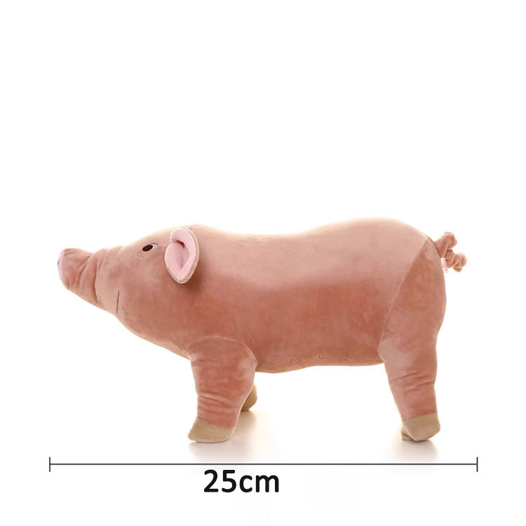 Cute Realistic Pig Plush Toy Pig Doll Stuffed Animal Sleeping Comfort Doll eprolo