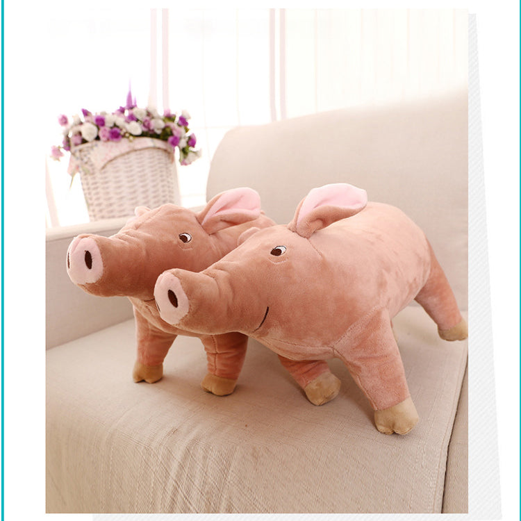 Cute Realistic Pig Plush Toy Pig Doll Stuffed Animal Sleeping Comfort Doll eprolo
