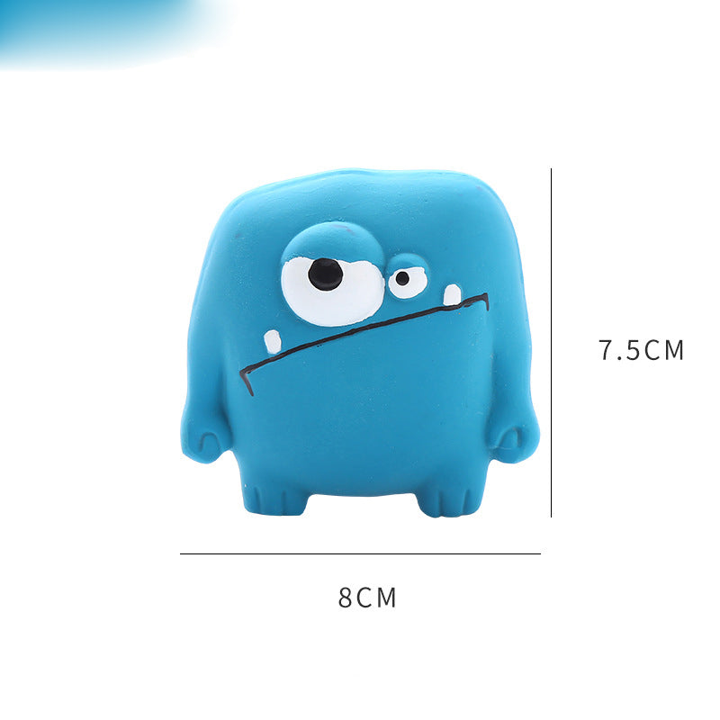 Cute Monster Shaped Latex Squeaky Dog Toy Durable and Easy to Clean Pet Toy eprolo