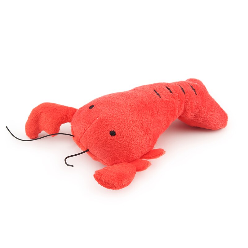 2PCS Lobster Plush Squeaky Dog Toy Cartoon Crab Puppy Pet Toy Soft Mini Pet Supplies For Cat eprolo
