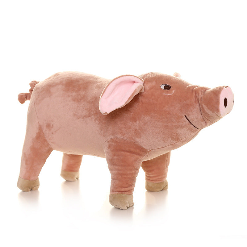 Cute Realistic Pig Plush Toy Pig Doll Stuffed Animal Sleeping Comfort Doll eprolo