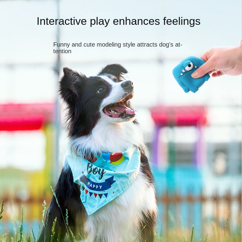 Cute Monster Shaped Latex Squeaky Dog Toy Durable and Easy to Clean Pet Toy eprolo