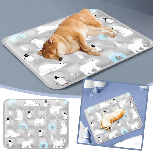 Summer Pet Cooling Pad Ice Crystal Gel Cool Down Cat To Dog Pet Grasp Bed Resistance Collapsible Rectangle Pad Accessories eprolo