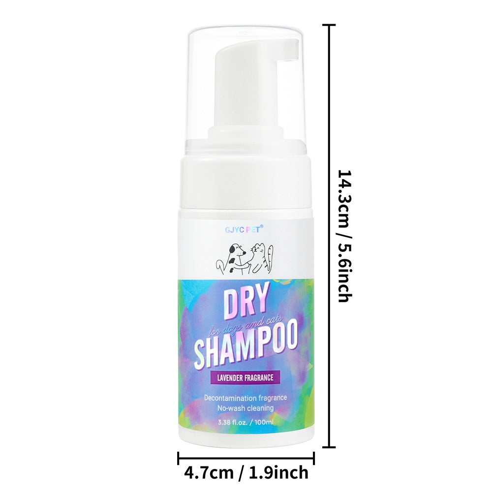 Cat Dry Shampoo Bubbles Pet No-Rinse Deodorizing and Fragrant Teddy No-Wash eprolo