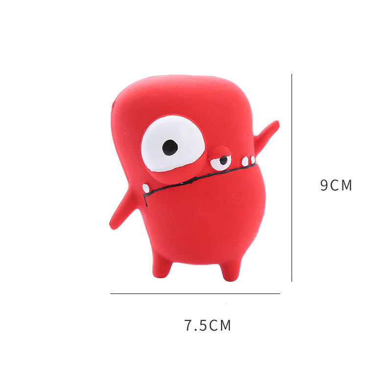 Cute Monster Shaped Latex Squeaky Dog Toy Durable and Easy to Clean Pet Toy eprolo