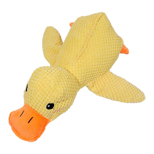Dogs' Plush Companion Duck Toy for Biting and Teeth Cleaning with Sound, Fun for Cats and Pets - Charging Duck eprolo