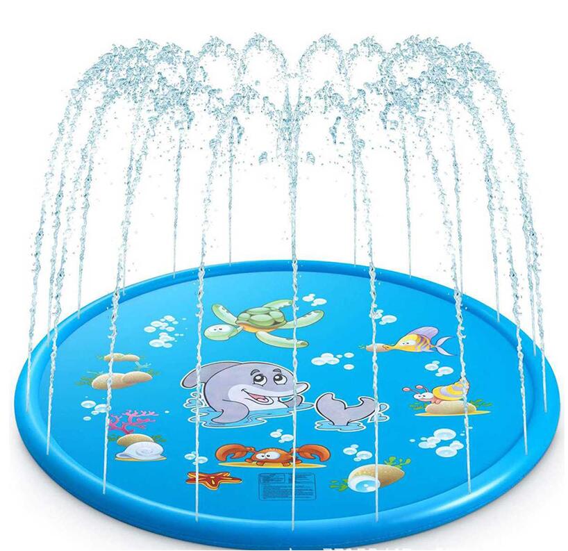 170 CM Summer Children's Baby Play Water Mat Games Beach Pad Lawn Inflatable Spray Water Cushion Toys Outdoor Tub Swiming Pool eprolo